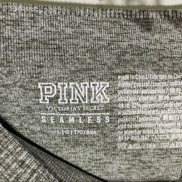 Pink by Victoria’s Secret Olive Green Workout Leggings Seamless L - Picture 7 of 9